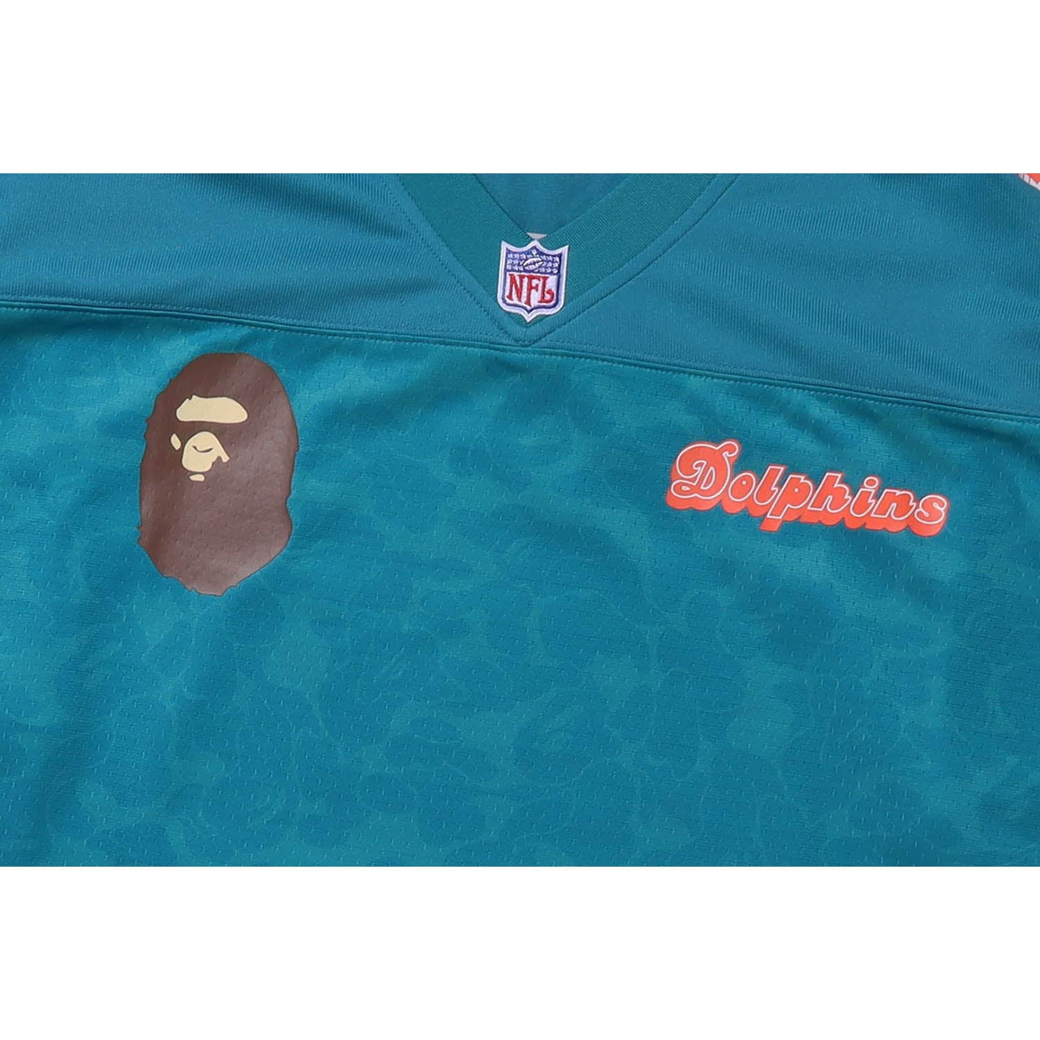 BAPE X MITCHELL & NESS NFL MIAMI DOLPHINS LEGACY JERSEY MENS
