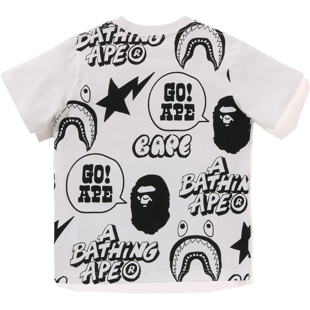 BAPE GRAFFITI PATTERN TEE LOOSE FIT KIDS