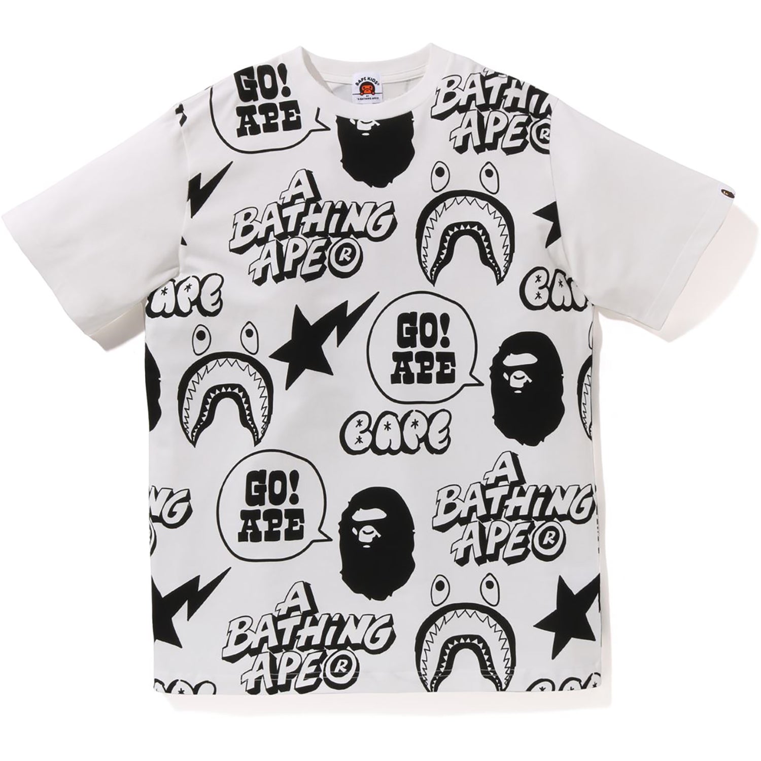 BAPE GRAFFITI PATTERN TEE LOOSE FIT KIDS