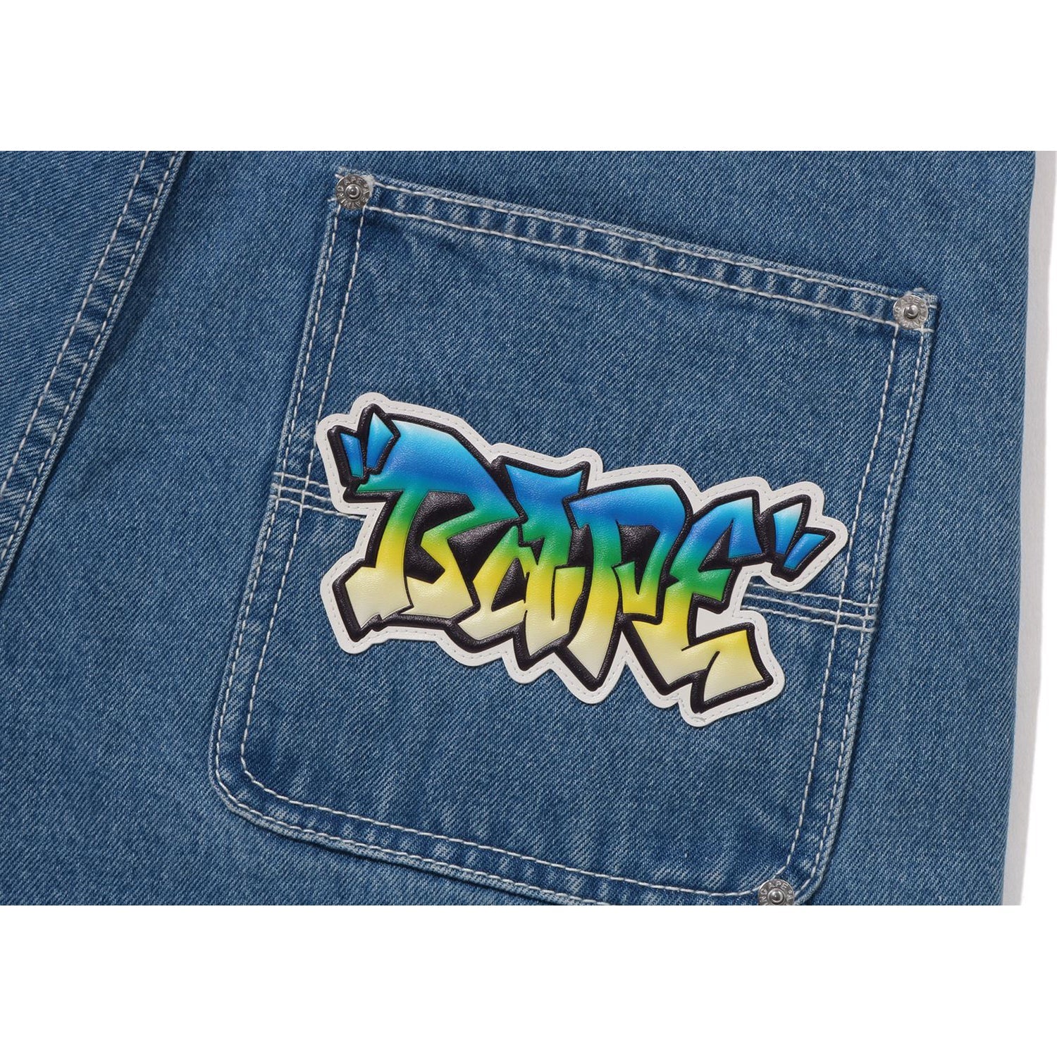 PATCH DENIM WORK SHORTS MENS