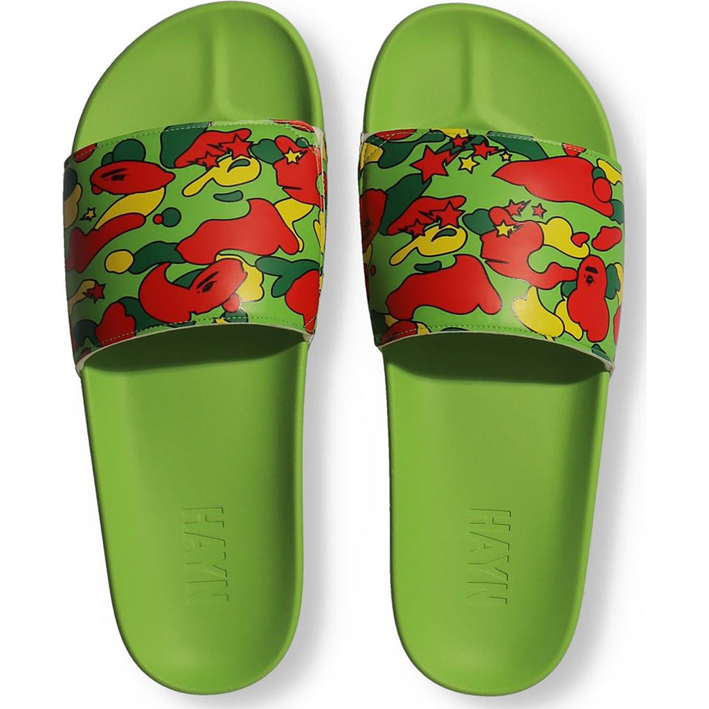 BAPE X HAYN STA CAMO SLIDE SANDALS MENS