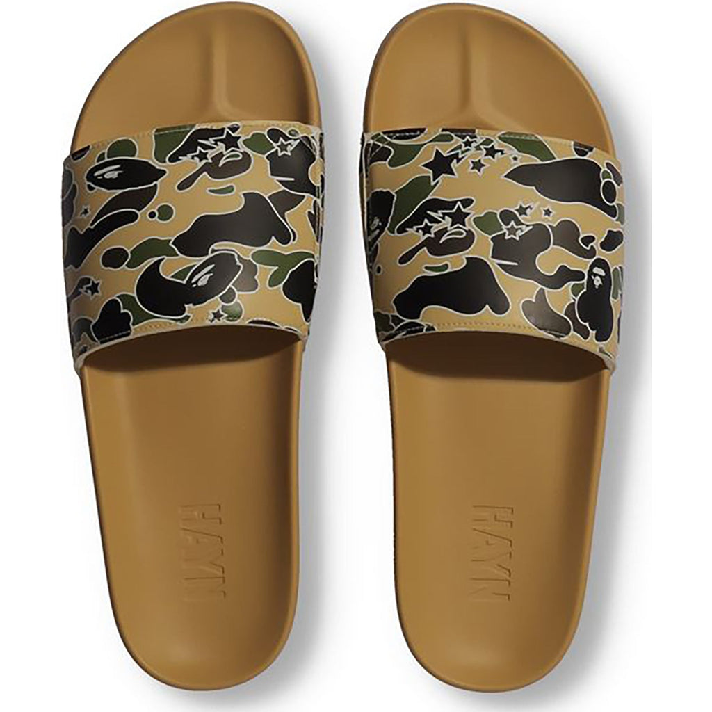 BAPE X HAYN STA CAMO SLIDE SANDALS MENS