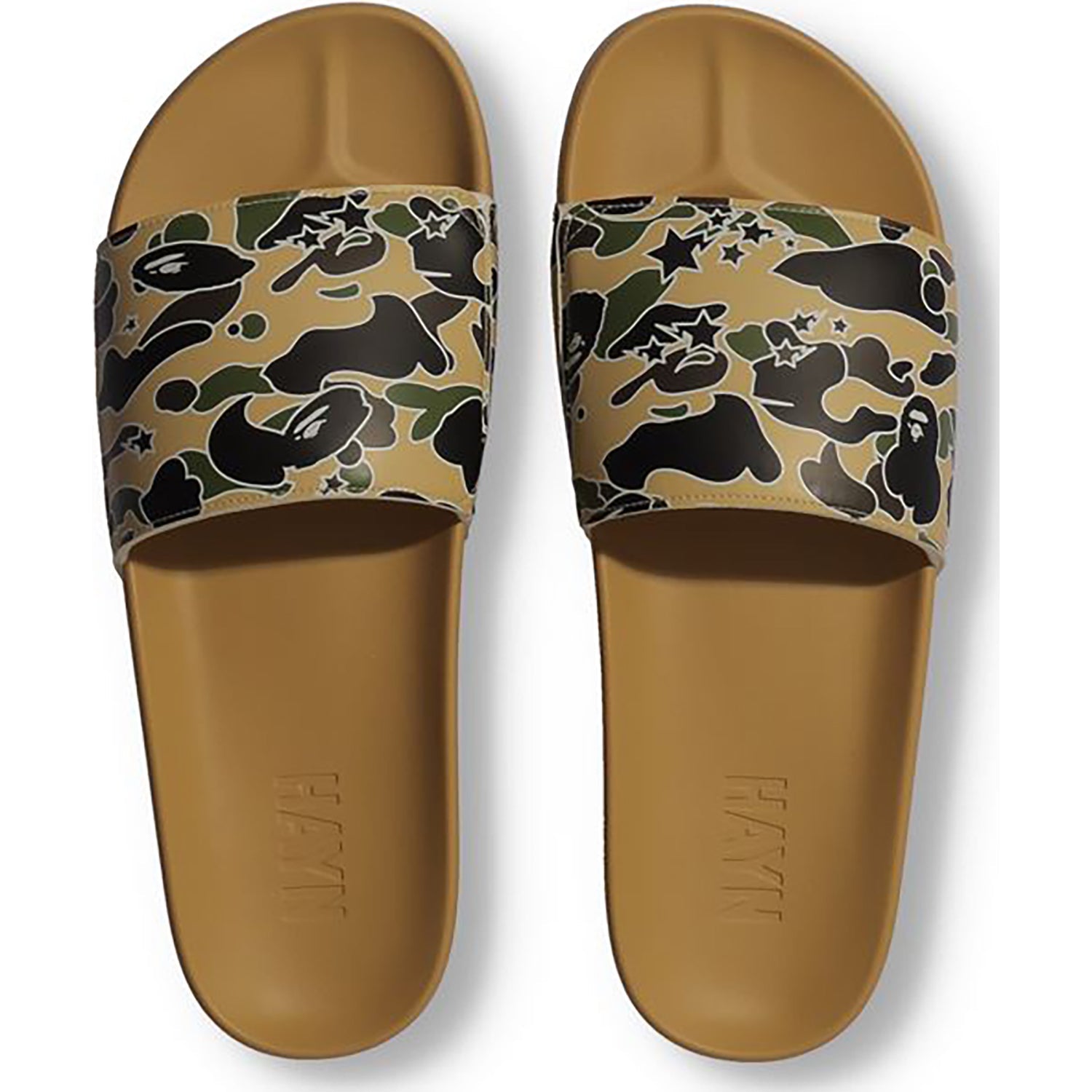 BAPE X HAYN STA CAMO SLIDE SANDALS MENS