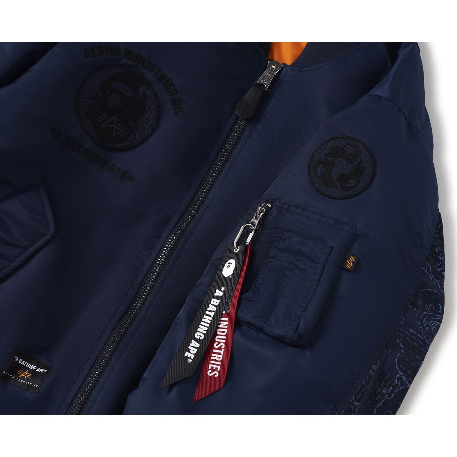 BAPE X ALPHA INDUSTRIES MA-1 JACKET MENS