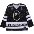 BAPE X MITCHELL & NESS NHL LOS ANGELES KINGS MESH HOCKEY JERSEY L/S TEE MENS