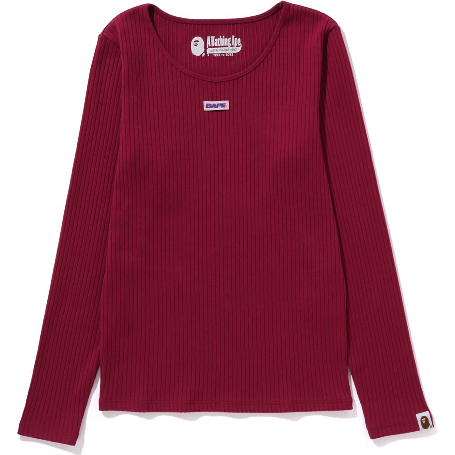 BAPE LABEL RIB L/S TEE LADIES