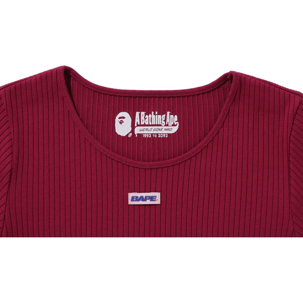 BAPE LABEL RIB L/S TEE LADIES