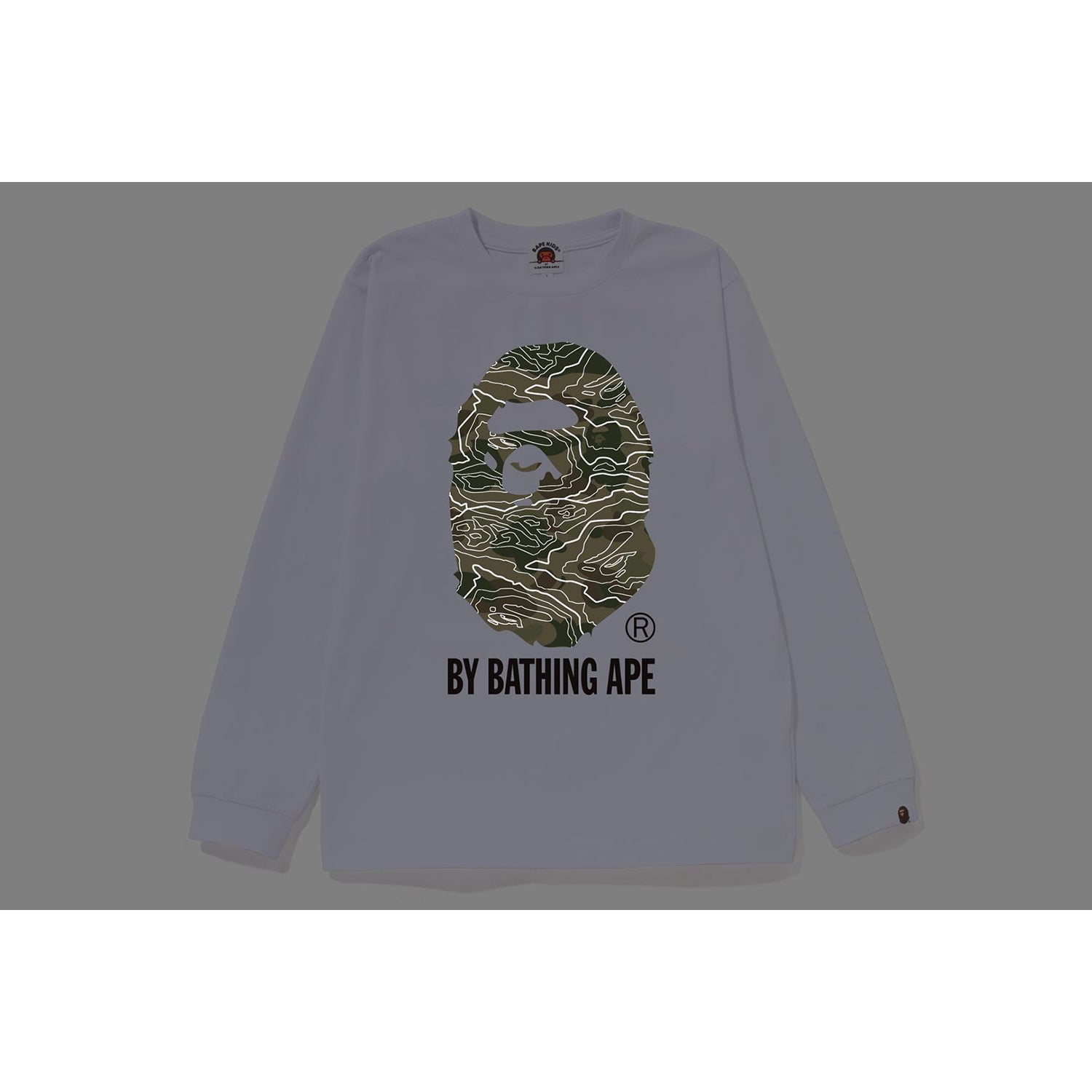 LAYERED LINE CAMO BY BATHING APE L/S TEE KIDS