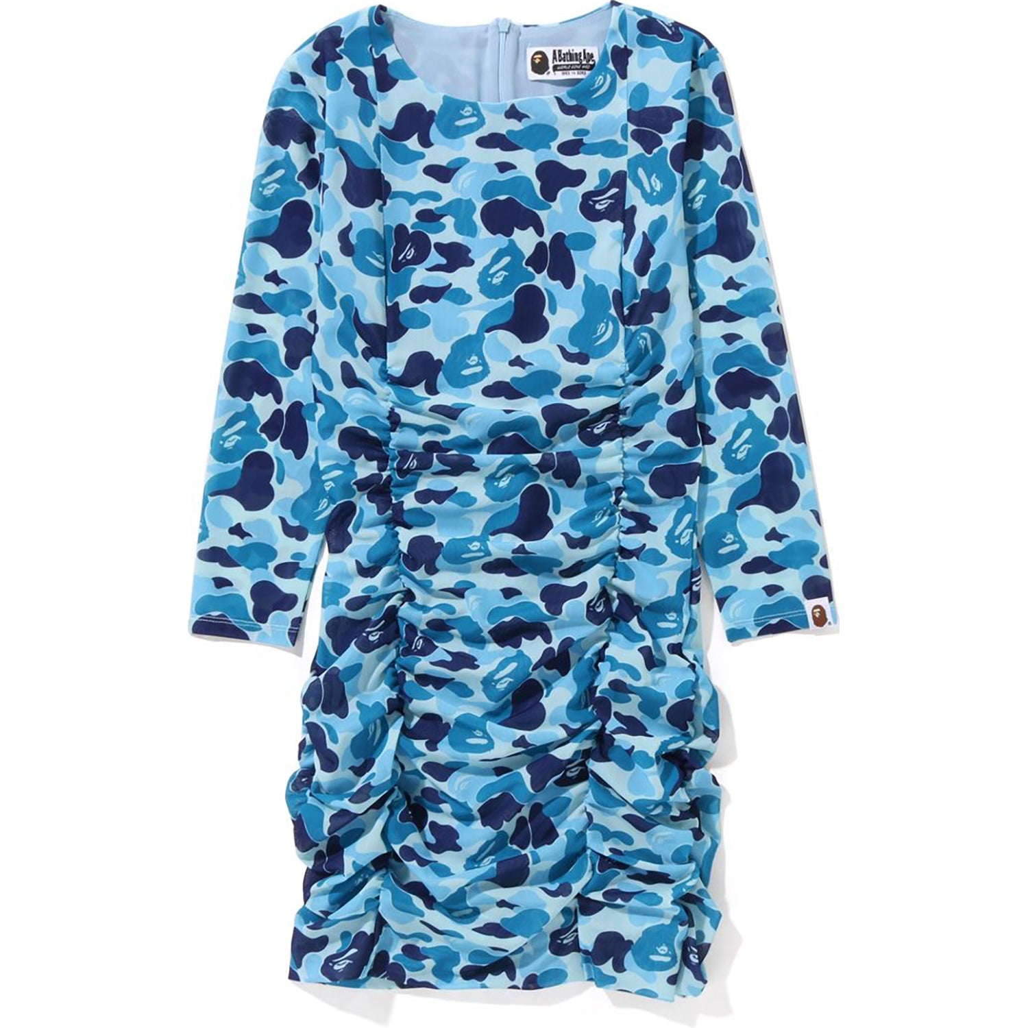 ABC CAMO MESH GATHERED ONEPIECE LADIES