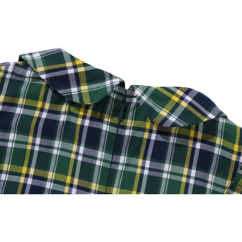 MINI BAPE CHECK ROUND COLLAR ONEPIECE KIDS