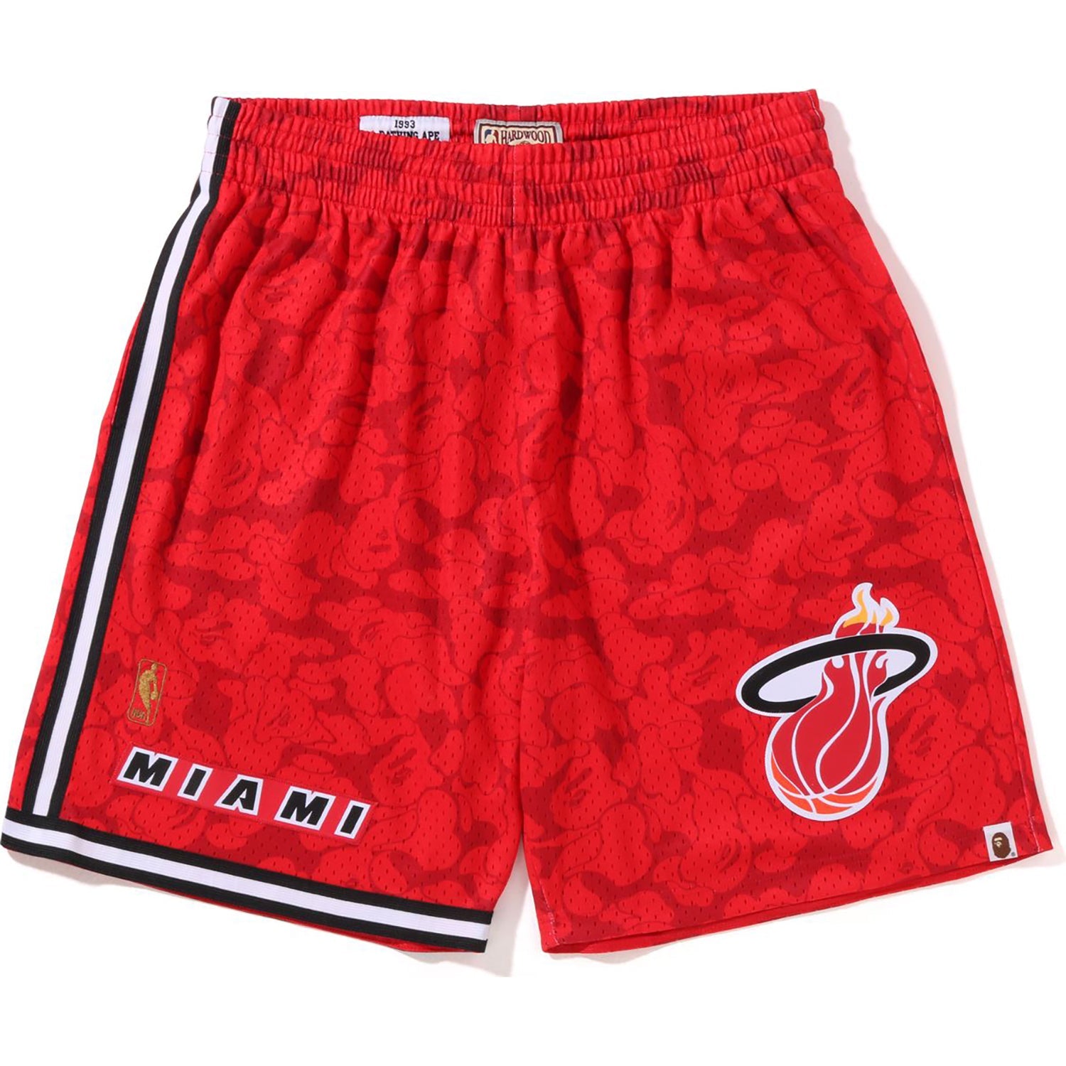 BAPE X MITCHELL & NESS MIAMI HEAT JERSEY SHORTS MENS