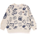 COLLEGE LOGO PATTERN LOOSE FIT CREWNECK KIDS
