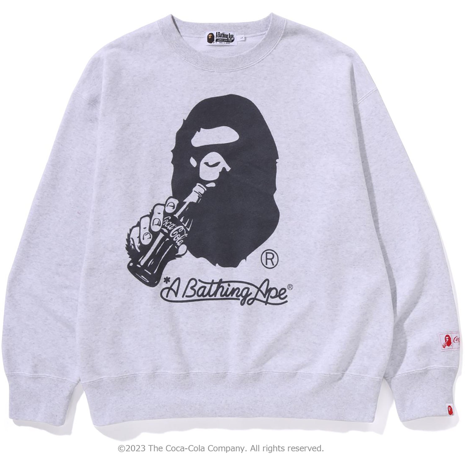 BAPE X COCA-COLA APE HEAD CREWNECK RELAXED FIT MENS