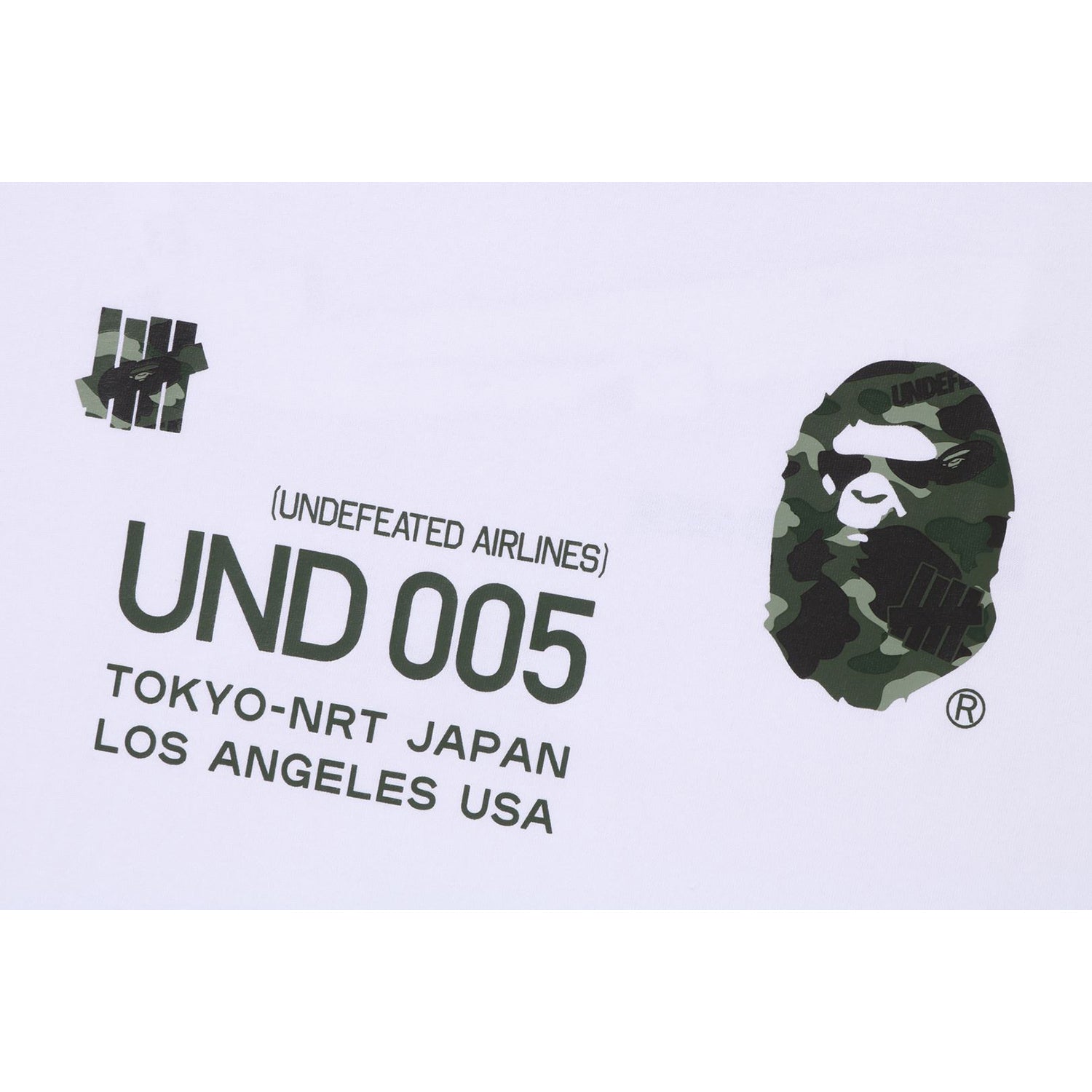 BAPE X UNDEFEATED TEE MENS