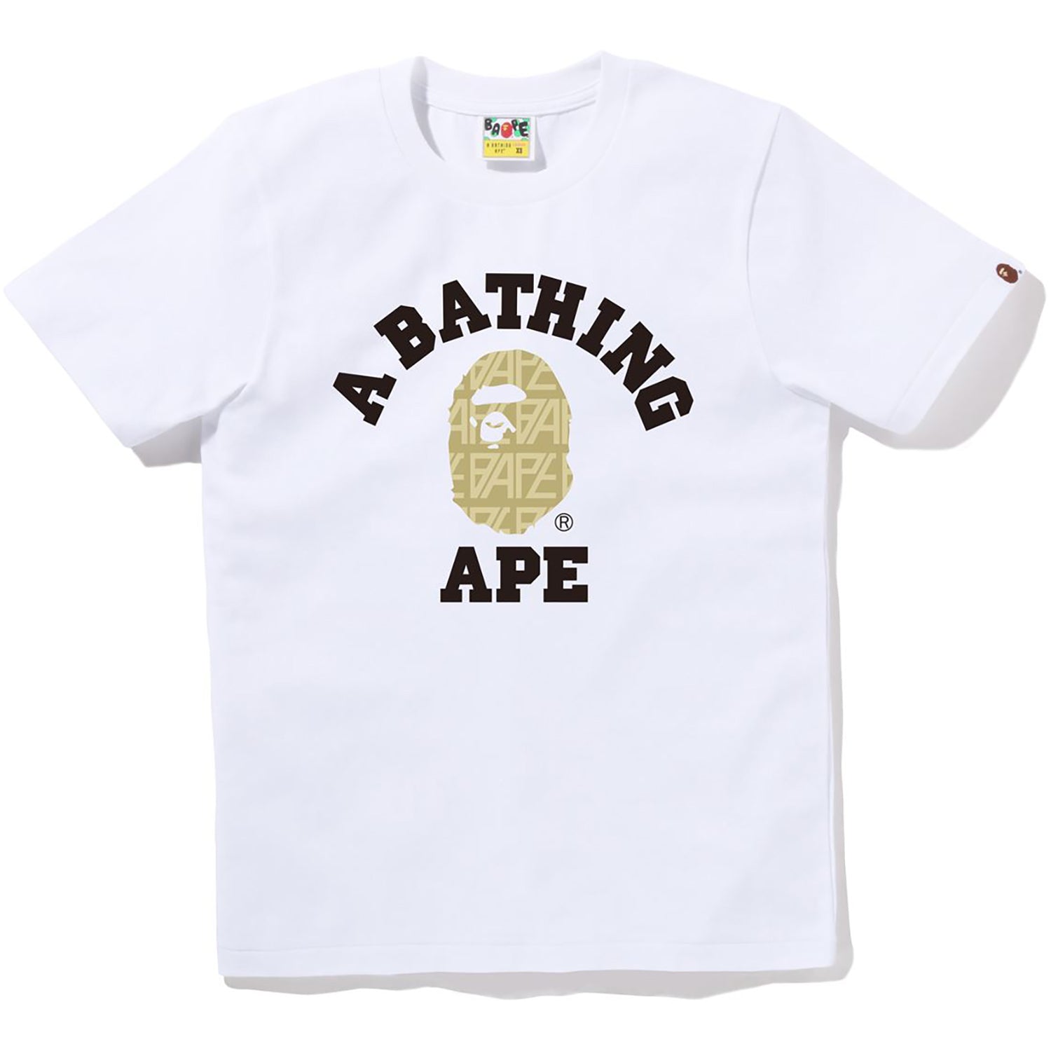 BAPE LOGO MONOGRAM COLLEGE TEE LADIES