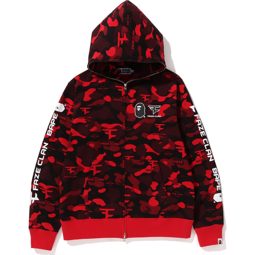 BAPE X FAZE CLAN FULL ZIP HOODIE MENS