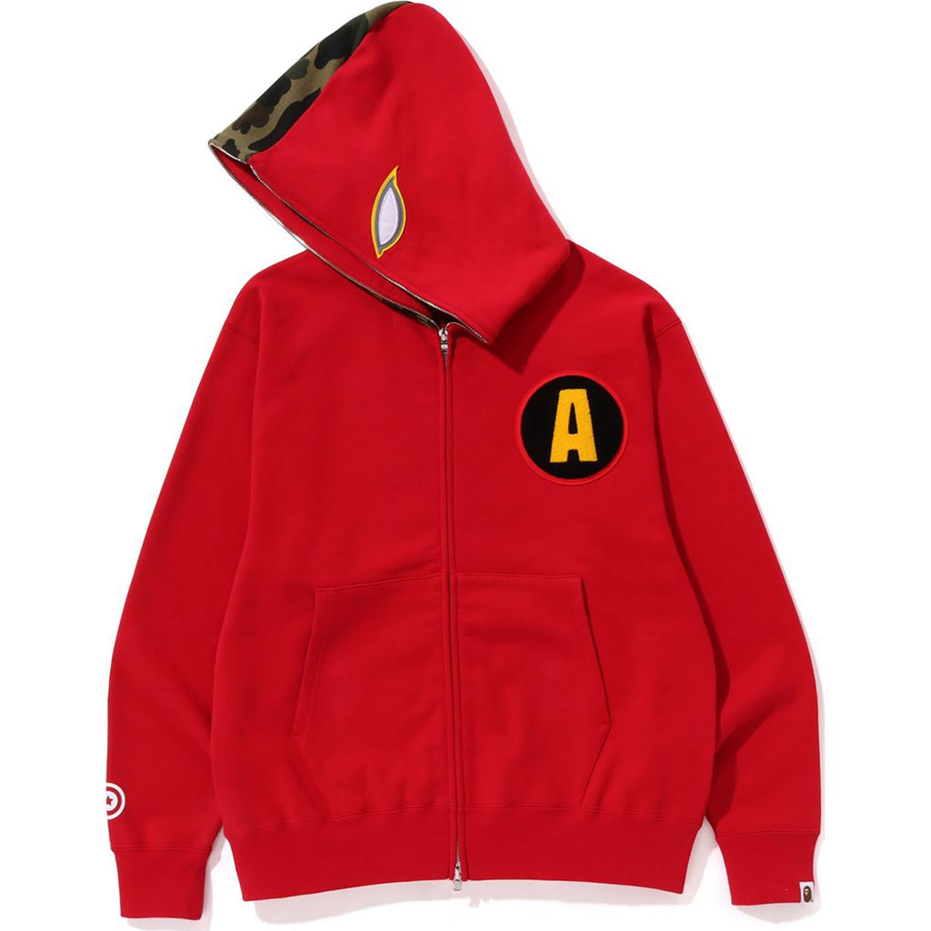 SHADOW BAPE RELAXED FIT FULL ZIP HOODIE MENS