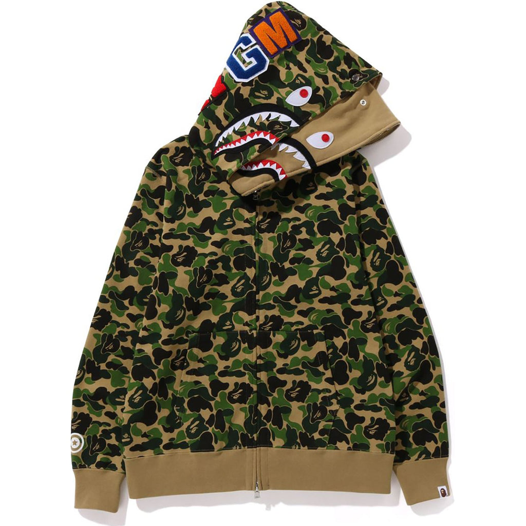 ABC CAMO DOUBLE SHARK FULL ZIP HOODIE MENS