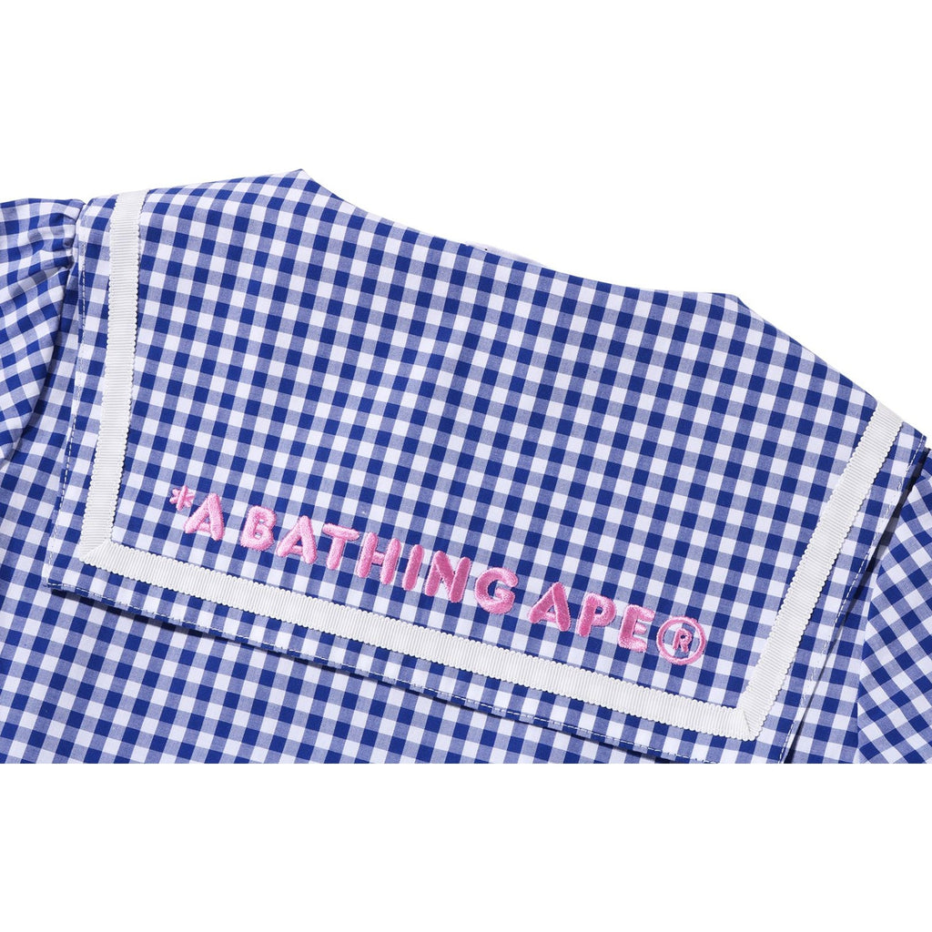 GINGHAM CHECK SAILOR COLLAR ONEPIECE KIDS