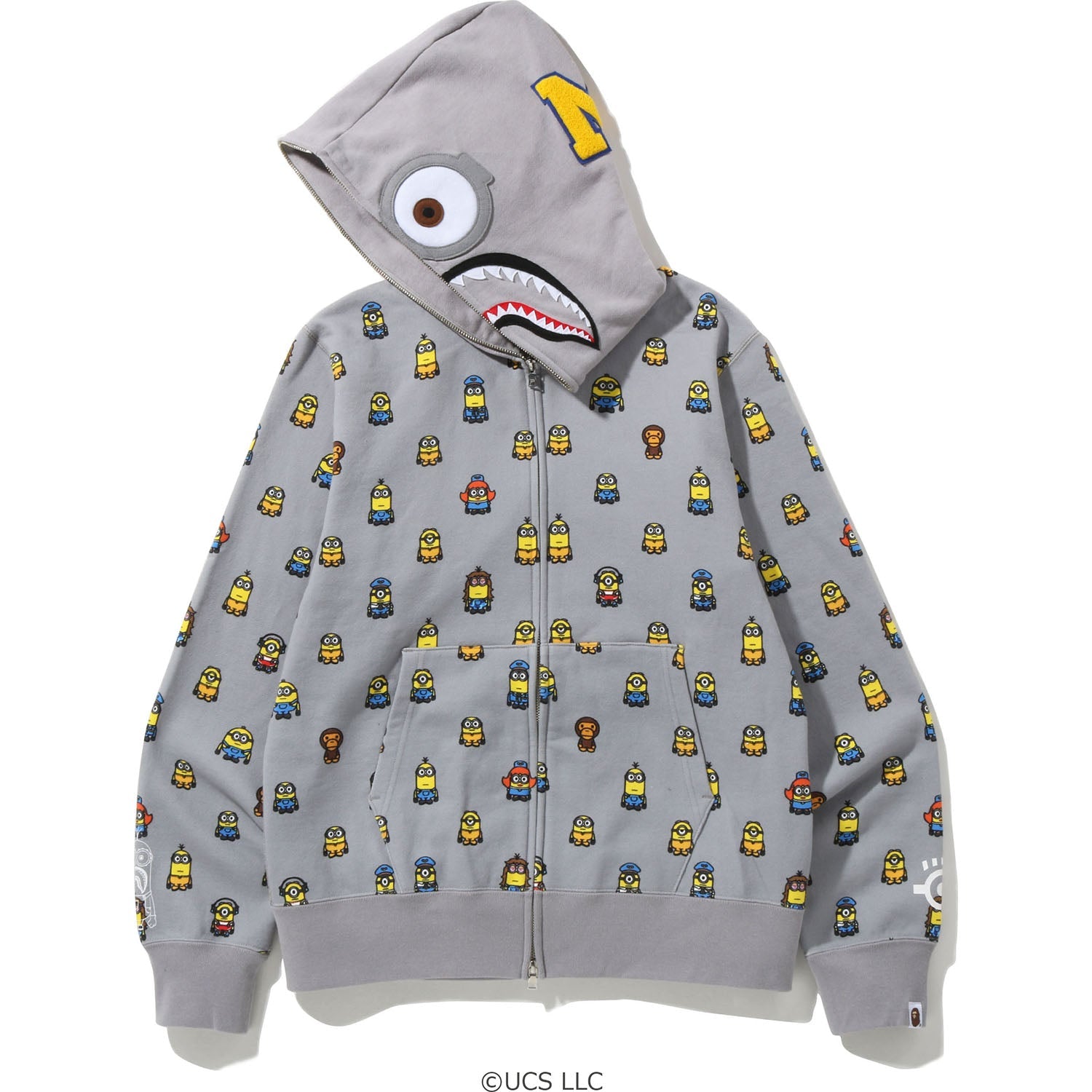 MINIONS SHARK FULL ZIP HOODIE MENS