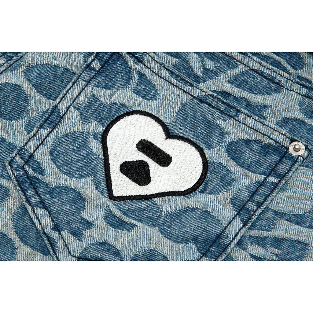 APEE BITE FLIP PATTERN DENIM SHORTS #1 LADIES