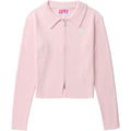 APEE TWO TONE RIBBED KNIT CARDIGAN LADIES
