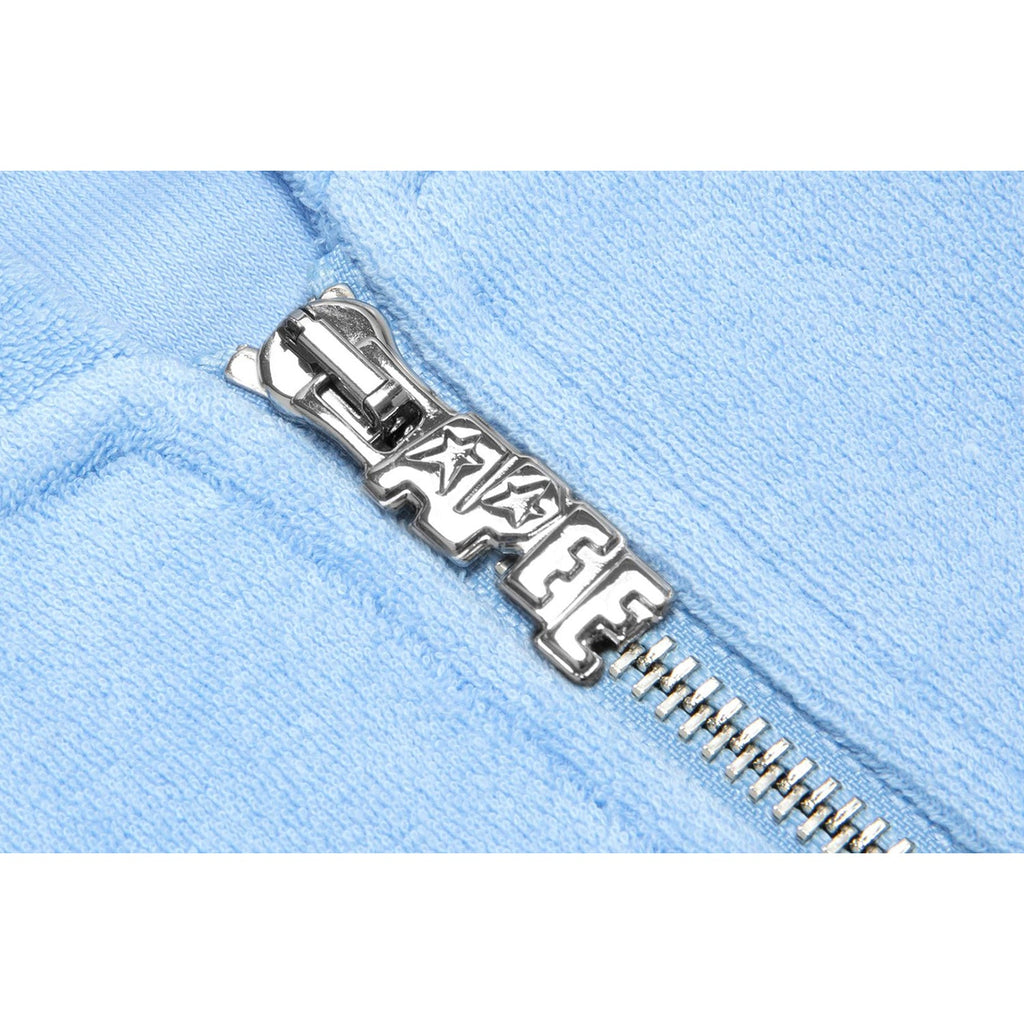 APEE TOWELLING ZIP UP CROP HOODIE JACKET LADIES