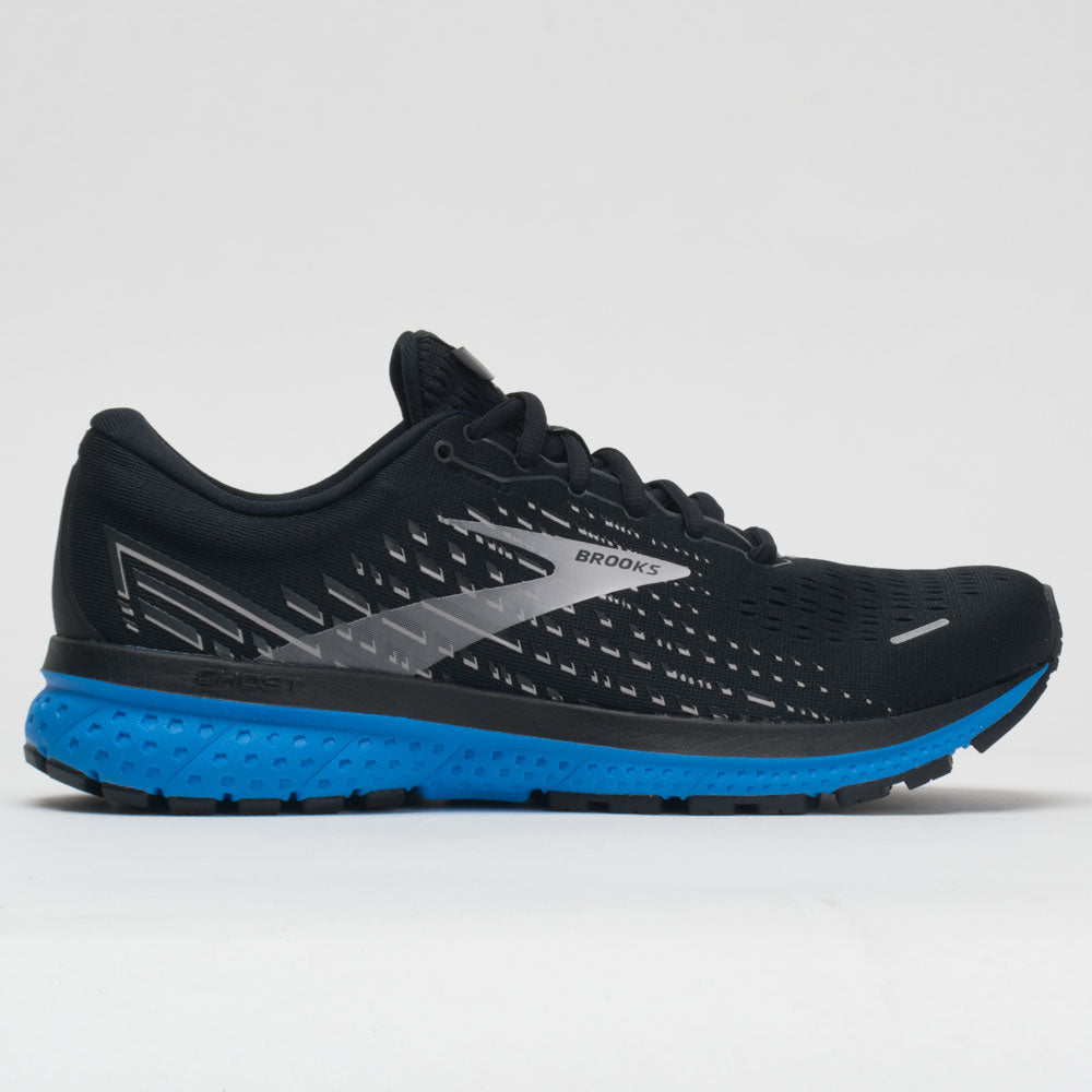 Men's Brooks Ghost 13, Black/Grey/Blue, 12.5 D Medium