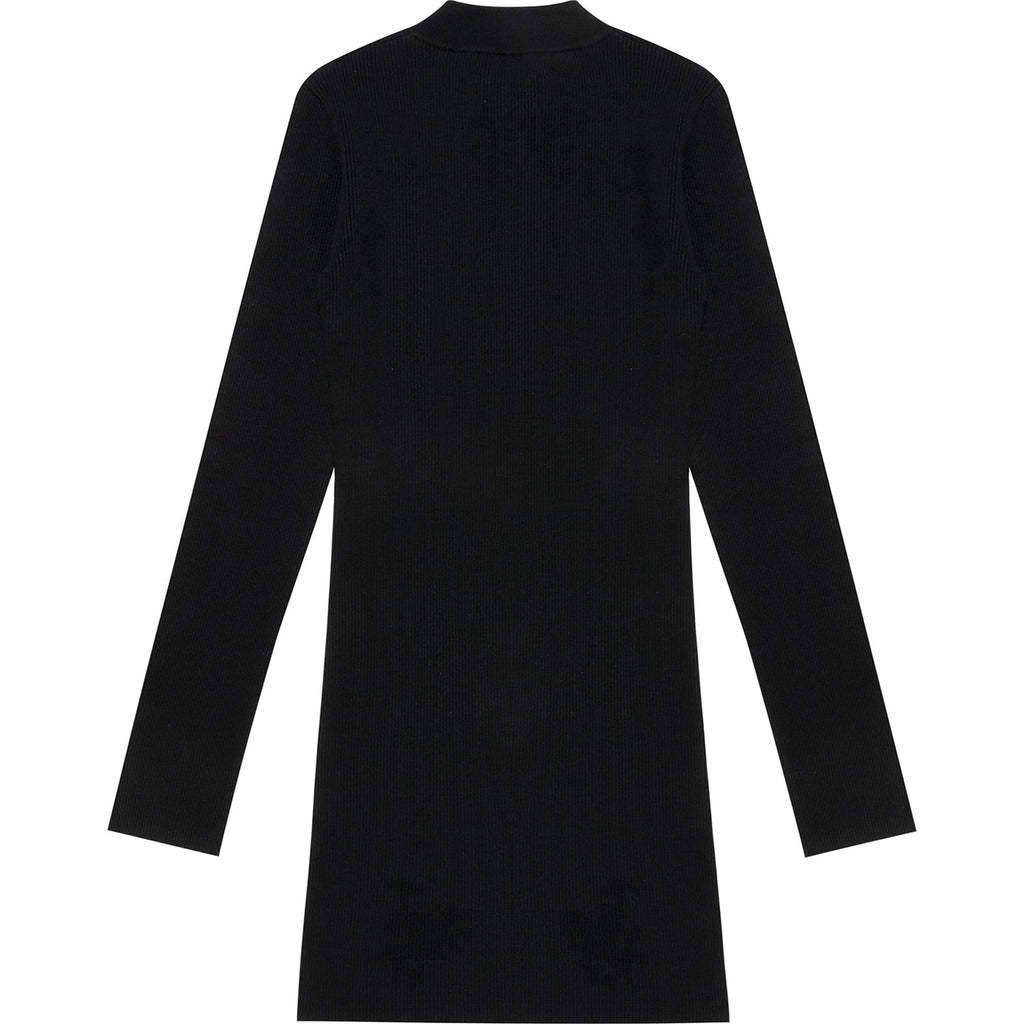 APEE RIBBED ZIP-UP KNIT DRESS LADIES