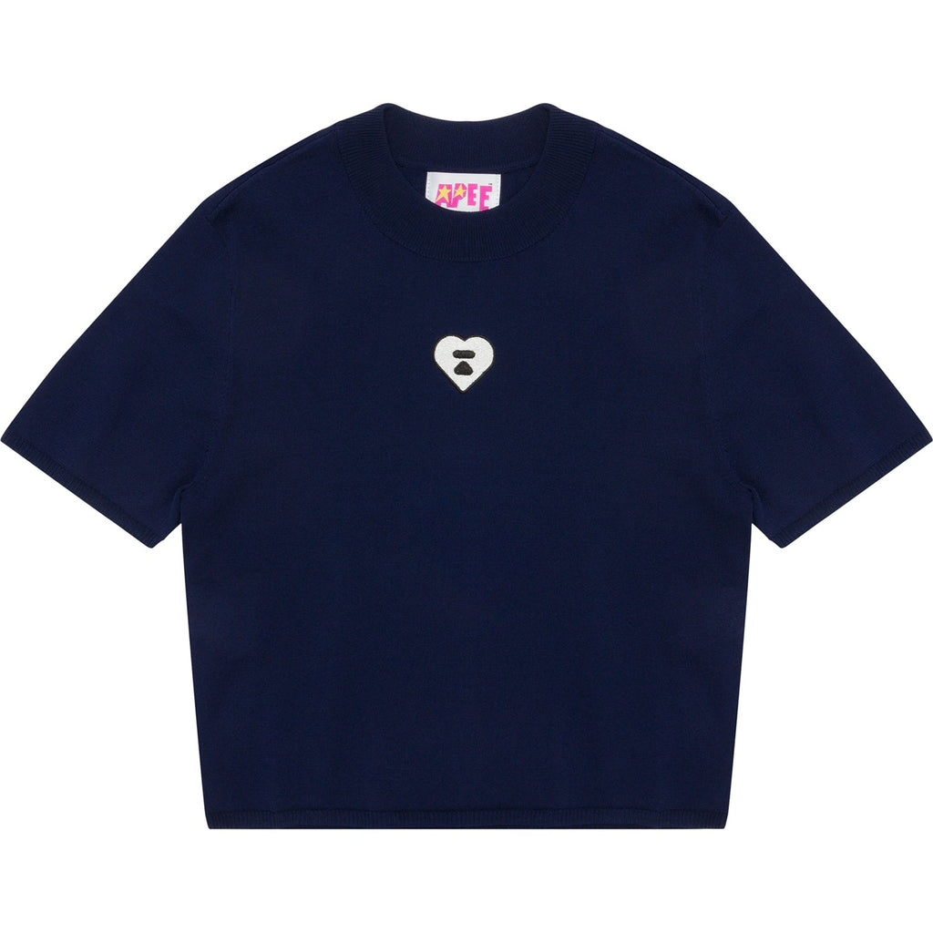 APEE TURTLENECK SHORT SLEEVES KNIT TOP LADIES