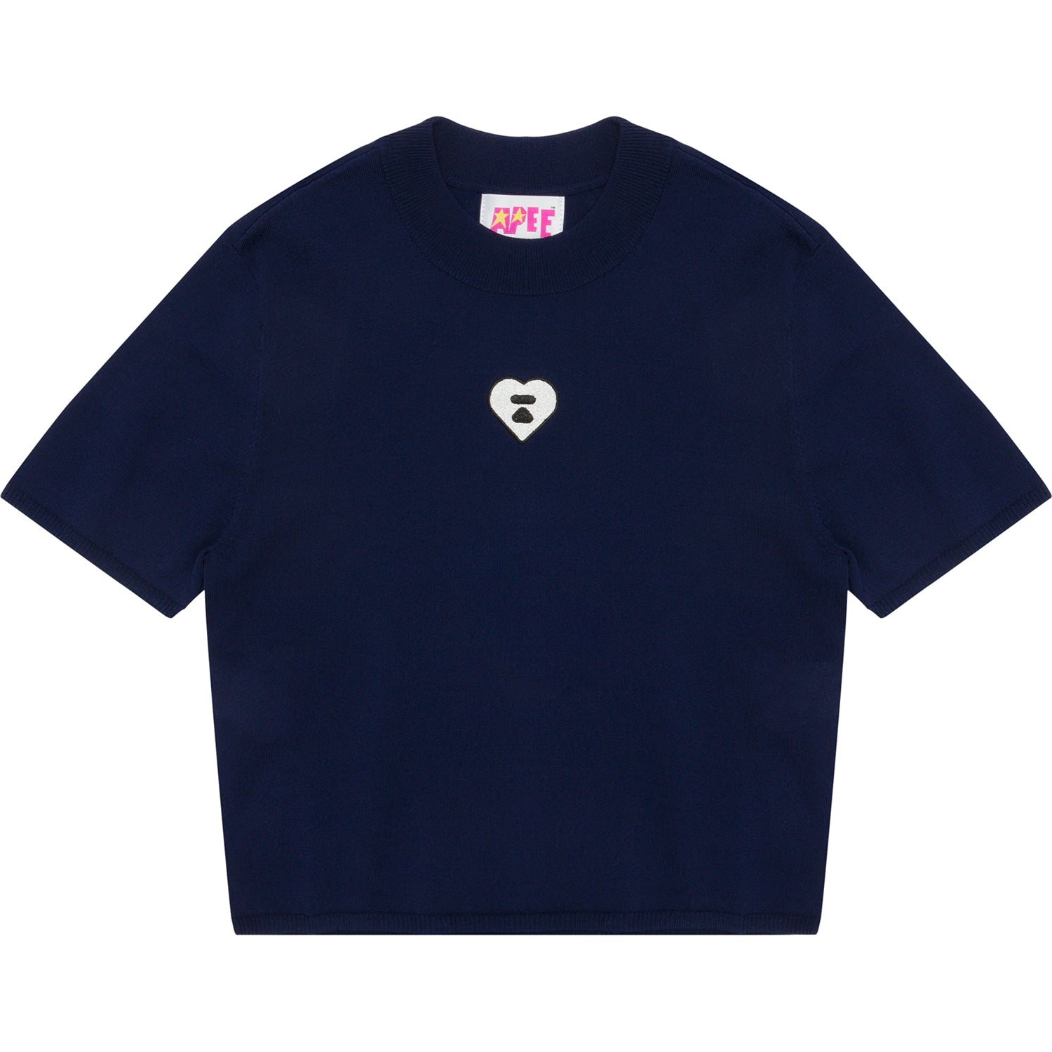 APEE TURTLENECK SHORT SLEEVES KNIT TOP LADIES