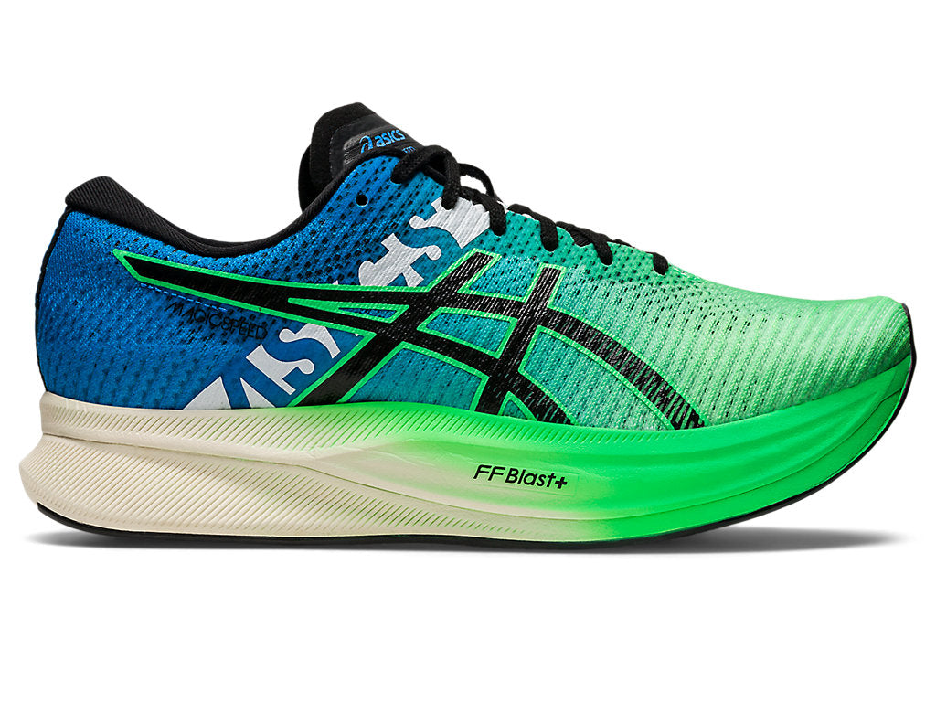Men's Asics Magic Speed 2, Ekiden/New Leaf Black, 9 D Medium
