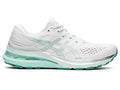 Women's Asics Gel-Kayano 28, White/Oasis Green, 7.5 B Medium