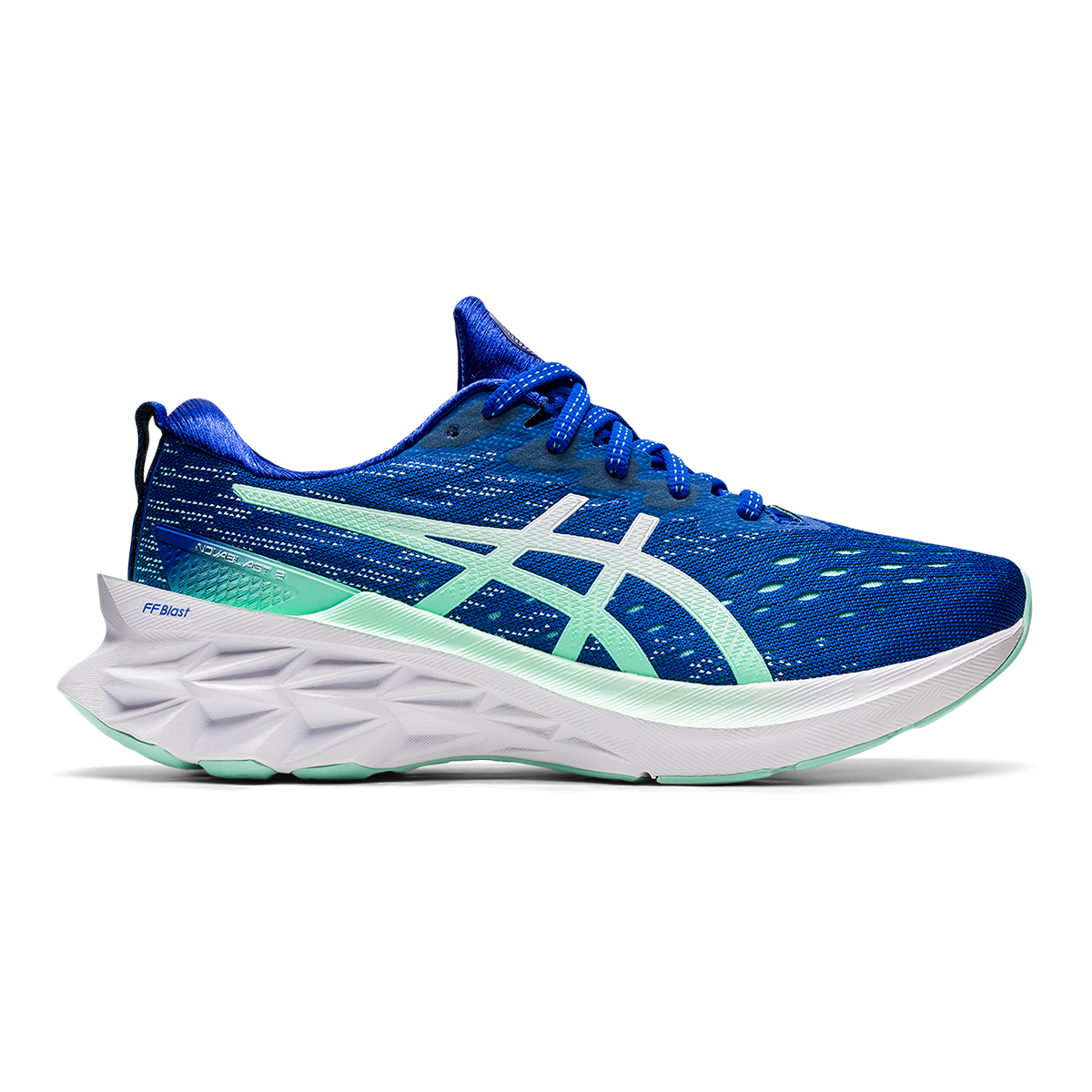 Women's Asics Novablast 2, Lapis Lazuli Blue/White, 6 B Medium