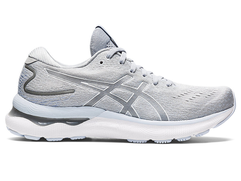 Women's Asics GEL-Nimbus 24, Piedmont Grey/White, 6.5 B Medium