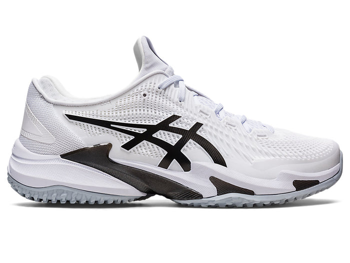 Men's Asics Court FlyteFoam 3, White/Black, 12 D Medium