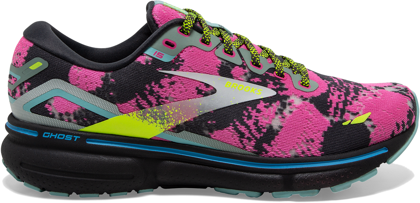 Women's Brooks Ghost 15, Blue/Ebony/Nightlife, 7.5 B Medium