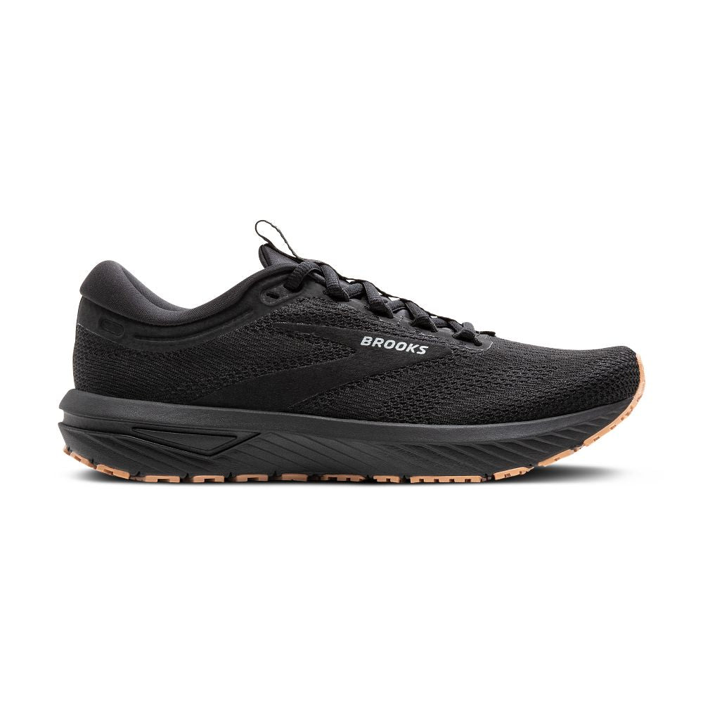 Men's Brooks Revel 7, Black/Black, 10 D Medium