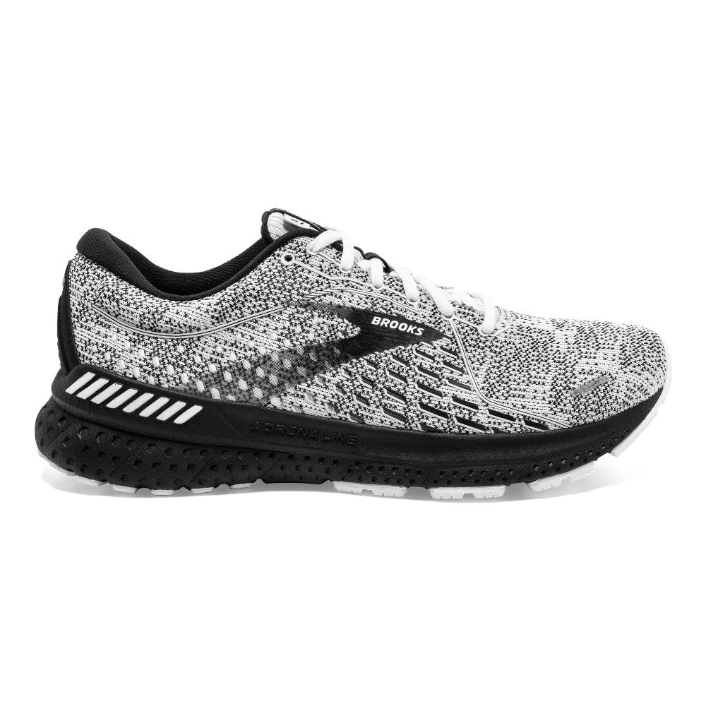 Women's Brooks Adrenaline GTS 21, White/Grey/Black, 9 B Medium