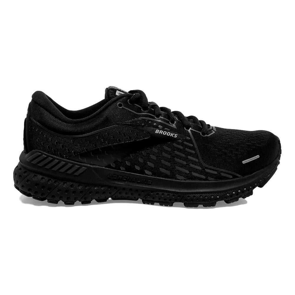 Women's Brooks Adrenaline GTS 21, Black/Black/Ebony, 10 B Medium