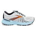Women's Brooks Adrenaline GTS 21, White/Alloy/Light Blue, 8.5 B Medium