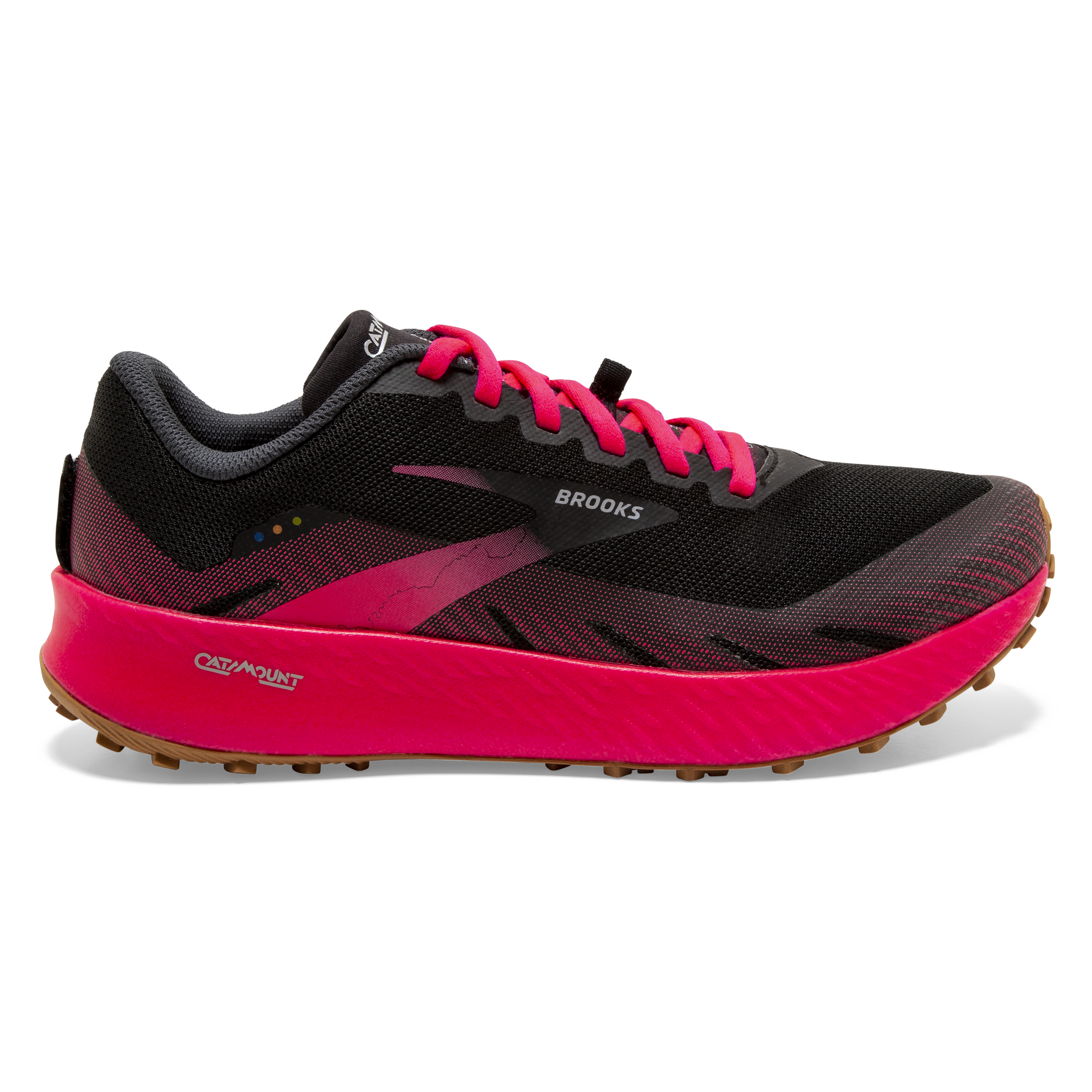 Women's Brooks Catamount, Black/Pink, 10.5 B Medium