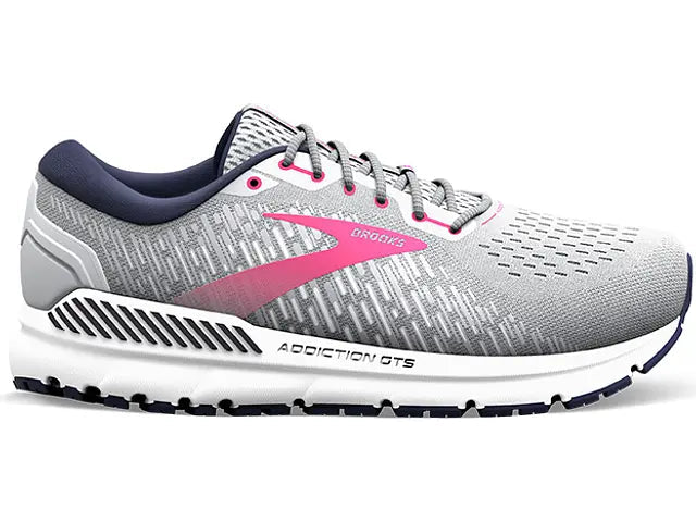 Women's Brooks Addiction GTS 15, Oyster/Peacoat/Lilac Rose, 11 2E Extra Wide