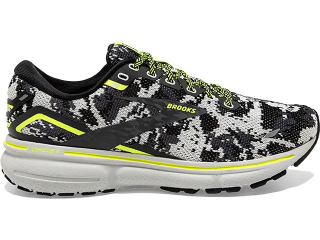Men's Brooks Ghost 15, Black/Ebony/Nightlife, 12 D Medium