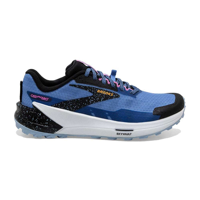 Women's Brooks Catamount 2, Blue/Black/Yellow, 8.5 B Medium