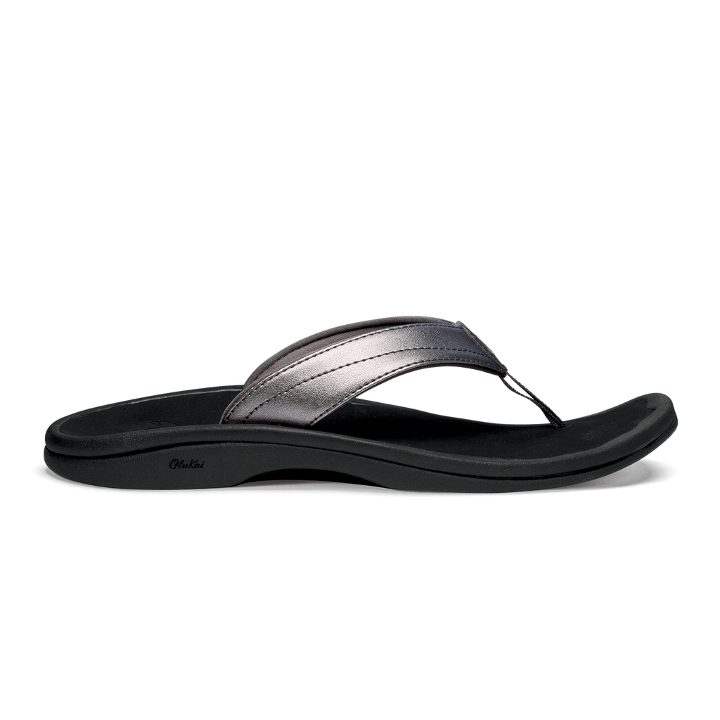 Women's Olukai Ohana, Pewter/Black, 8 B Medium
