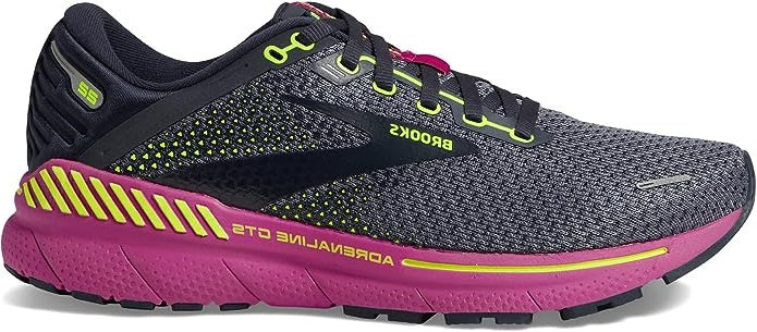 Women's Brooks Adrenaline GTS 22, Nightshadow/Viola/Nightlife, 7.5 B Medium