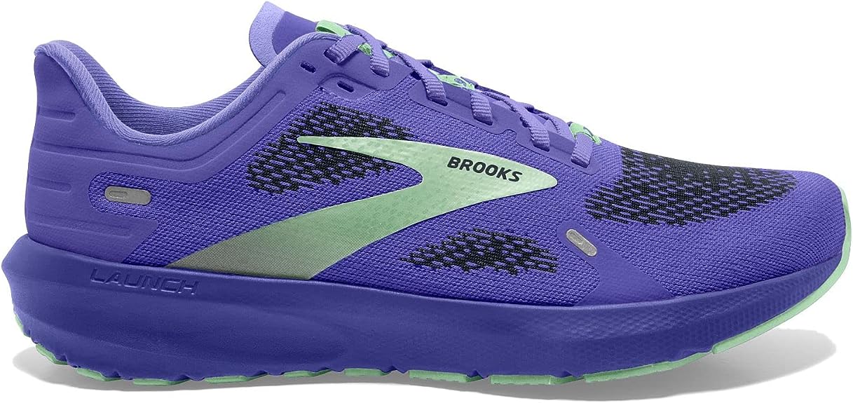 Women's Brooks Launch 9, Blue Iris/Ebony/Green, 9 B Medium
