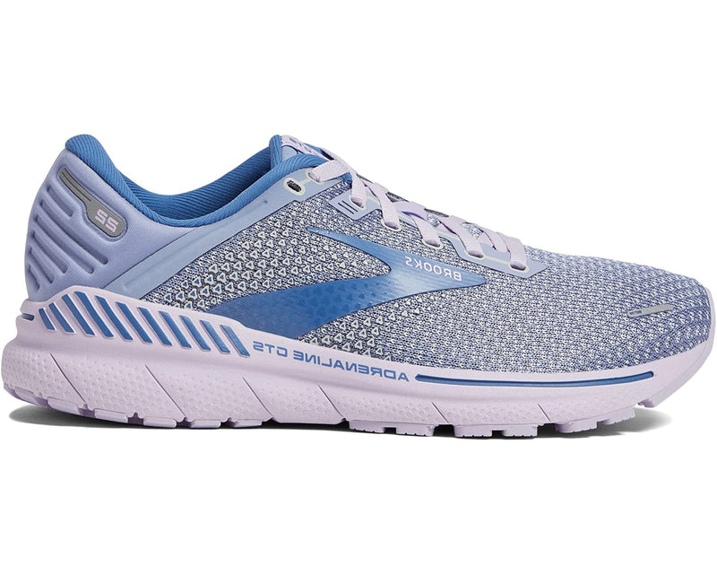 Women's Brooks Adrenaline GTS 22, Purple/Dutch Blue/Lilac, 5 B Medium