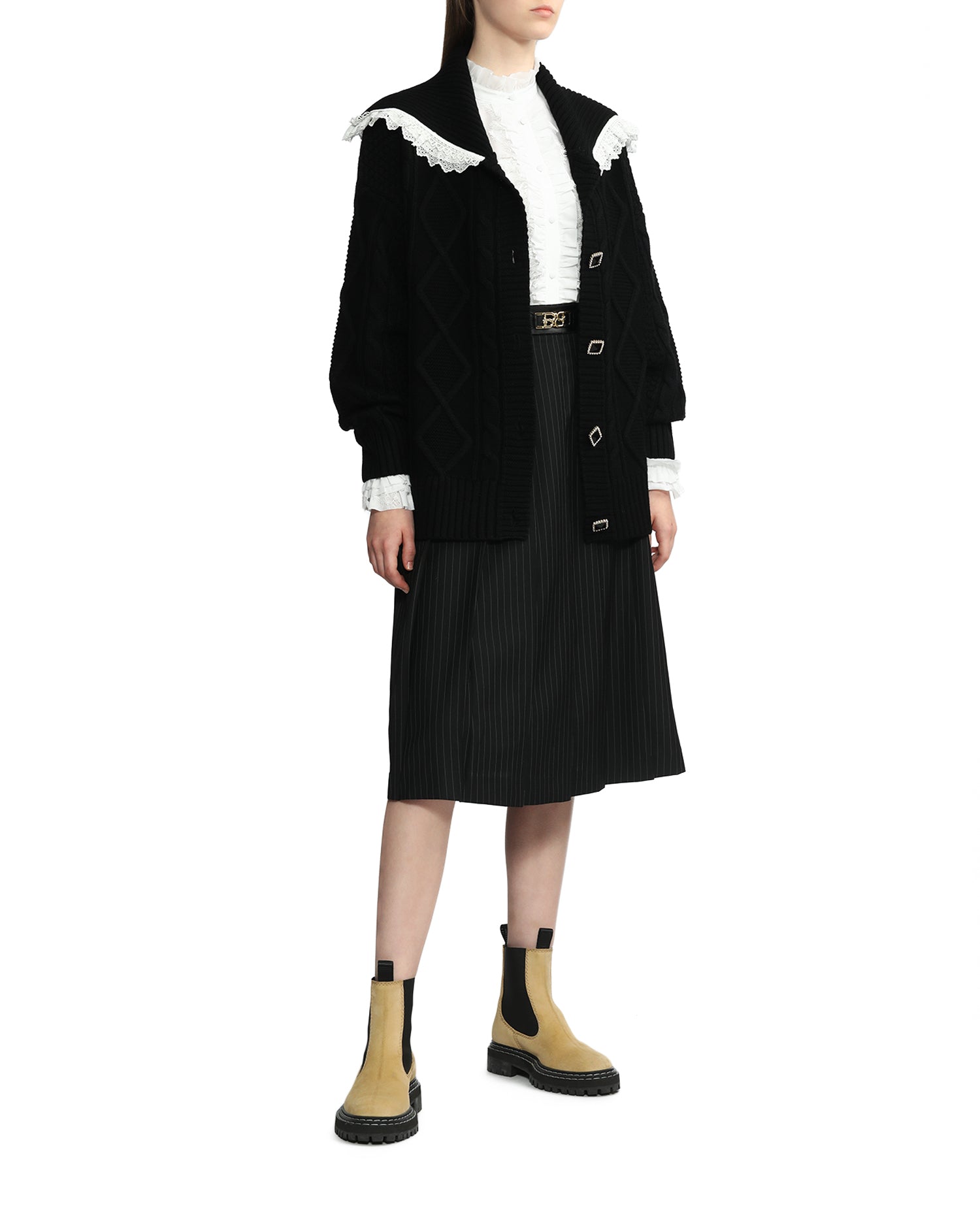 BAPY CABLE CARDIGAN LADIES